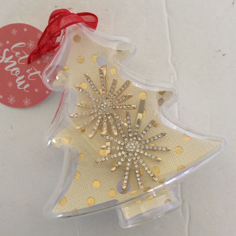 CRYSTAL STARBURST HAIR PINS NWT